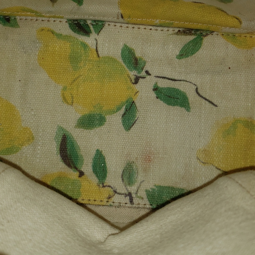 Kate Spade 💥RARE💥 Capri Espadrille Painterly Lemon Satchel Crossbody EUC #130 - Picture 11 of 12